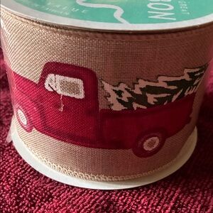 Festive Red Truck Ribbon